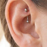 Silver Rook Piercing