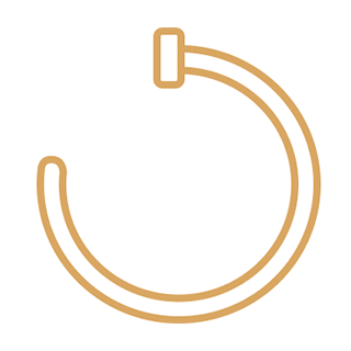 Nose Piercing Half Hoop