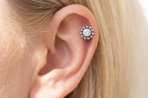 Flower Helix Piercings