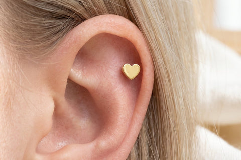 Heart Ear Piercings