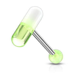 Tongue Barbell Acrylic Pill