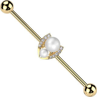 Industrial Barbell horseshoe zirconia