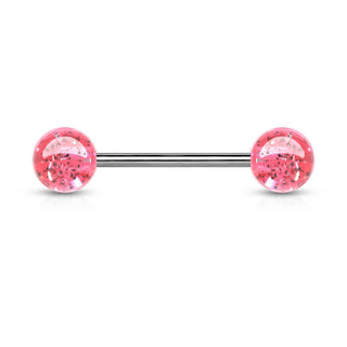 Sztanga akrylowa kulka z brokatem