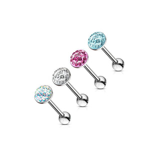 Tongue Barbell Zirconia Round