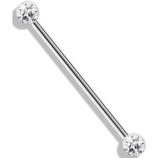 Industrial Barbell Ball Glitter Internally Threaded