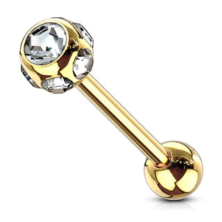 Barbell Sfera Zircone PVD