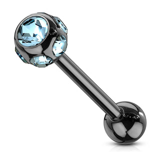 Barbell Sfera Zircone PVD