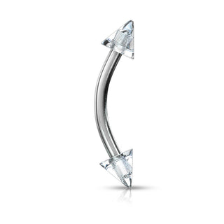 Kolczyk do brwi akrylowe stożki