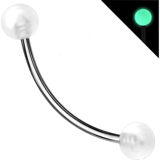 Curved Barbell Ball Glow in the Dark