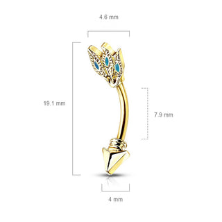 Kolczyk do brwi strzała