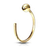 Solid Gold 14 Carat Nose Hoop Half Hoop Ring