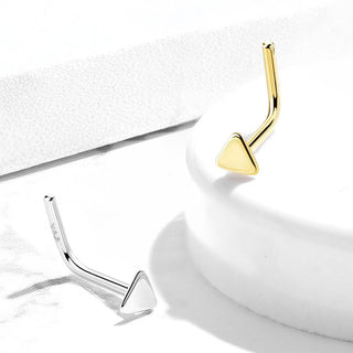 Oro 14 kt Nasale a L Triangolo piatto