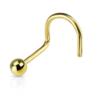 Oro 14 kt Screw Nasale Sfera
