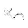 Solid Gold 14 Carat Nose Screw Butterfly