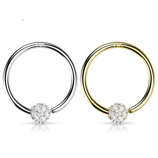 Solid Gold 14 Carat Ring Zirconia Bendable