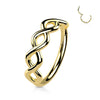 Solid Gold 14 Carat Ring infinity Clicker