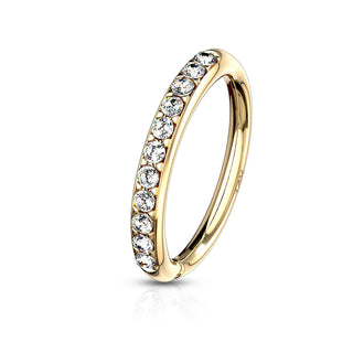 Solid Gold 14 Carat Ring Zirconia Bendable