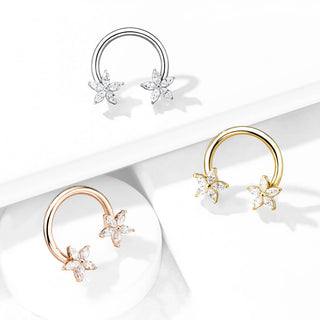 Ferro di Cavallo Fiore di zirconi