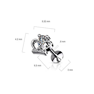 Labret Zirconia Crown Push-In