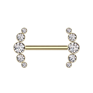 Titanium Nipple Piercing 5 Zirconia Push-In