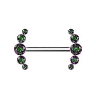 Titanium Nipple Piercing 5 Zirconia Push-In