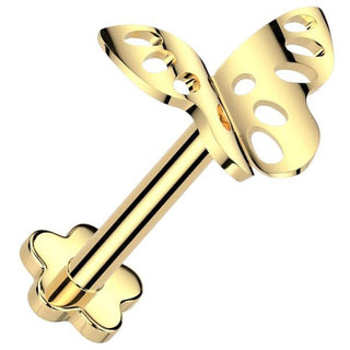 Titanio Labret Farfalla Push-In