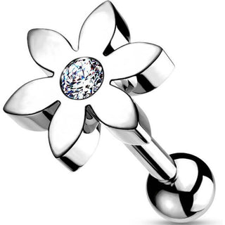 Barbell Fiore con Zircone