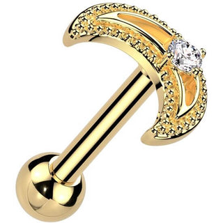 Barbell Luna zircone