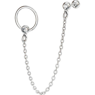 Pendente catena d´argento con zirconi