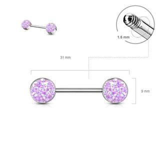 Piercing Capezzolo Pietra sintetica brillante