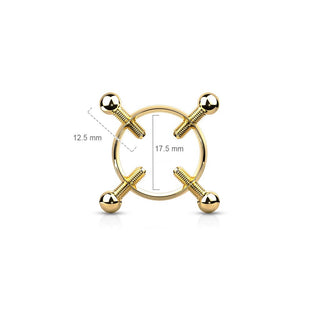 Finto al Capezzolo Morsetto per capezzolo 4 Viti