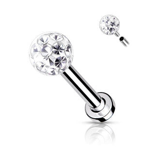 Labret Zircone sferico Filettatura Interna