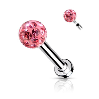 Labret Zircone sferico Filettatura Interna
