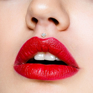 Labret Square Zirconia Internally Threaded