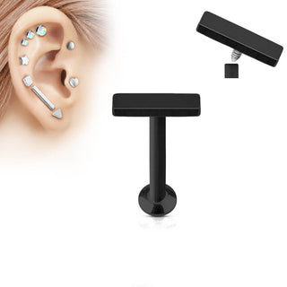 Labret Flat Bar Internally Threaded