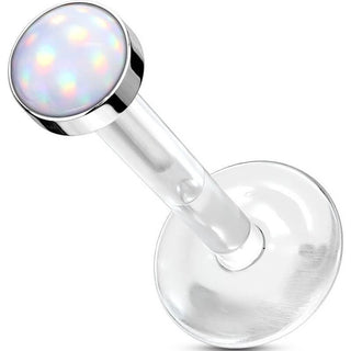 Labret Pietra sintetica piatta brillante