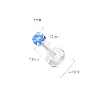 Labret Opal Round