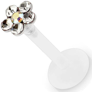 Labret Flower Zirconia