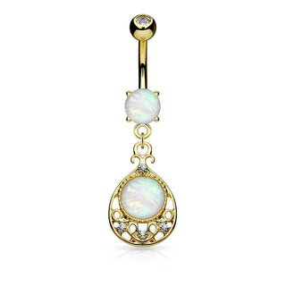Belly Button Piercing Drop dangle Opal