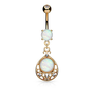 Belly Button Piercing Drop dangle Opal