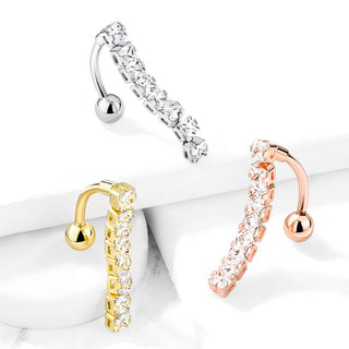 Piercing Ombelico Top Down 8 Zirconi