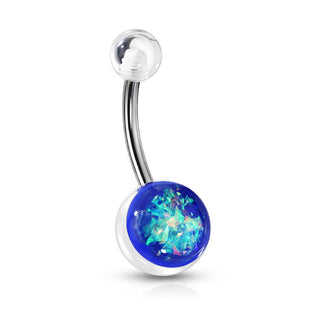 Piercing Ombelico Opale e Argento
