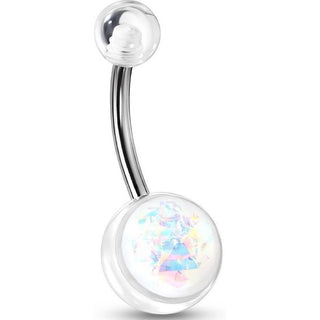 Piercing Ombelico Opale e Argento