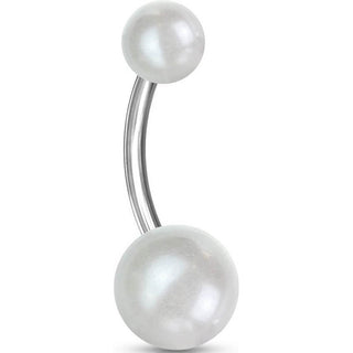 Piercing Ombelico Sfera in acrilico effetto perlato