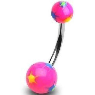 Piercing Ombelico Sfera Starbust in acrilico