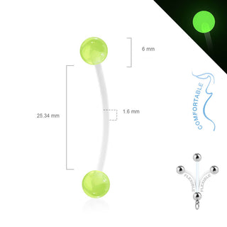 Piercing Ombelico Sfera luminosa al buio