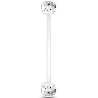 Piercing Ombelico Sfera glitterata in acrilico