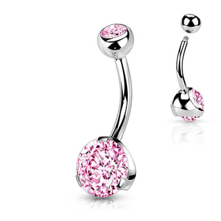 Piercing Ombelico Zirconi Tondo e Argento