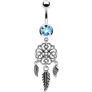 Piercing Ombelico Acchiappasogni Zircone e Argento