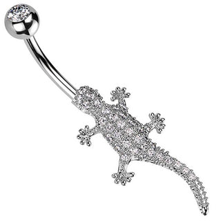 Belly Button Piercing Lizard Zirconia